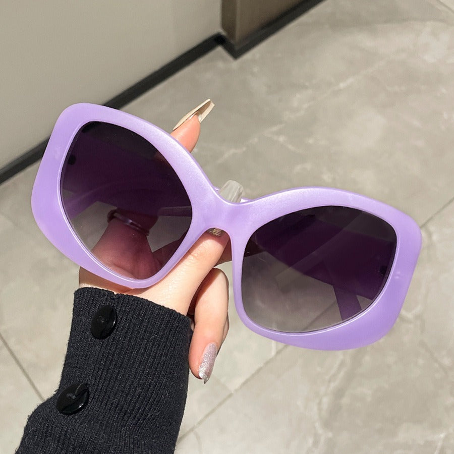 Taro purple large frame glasses and sunglasses