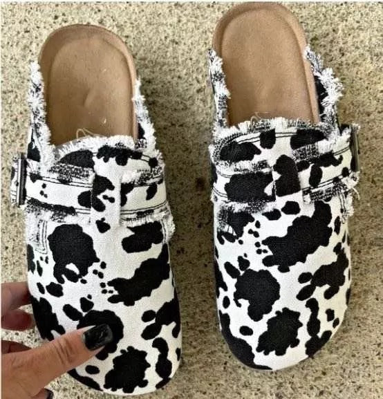 New Casual Large Women's Half Slippers Loafer Shoes