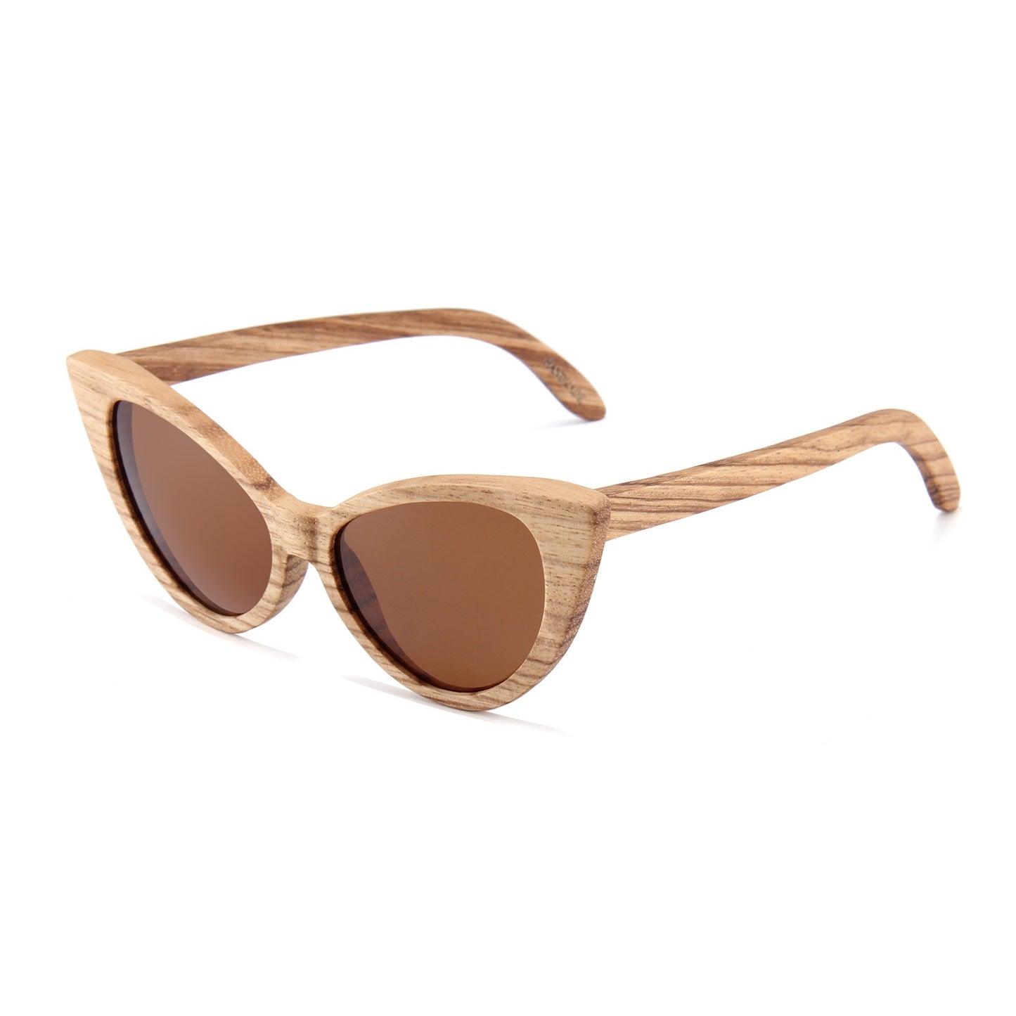 Retro All Wood Glasses Fishing Travel Cat Eye Polarized Sunglasses