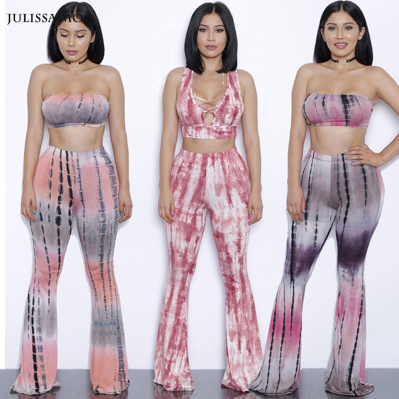 Printed Rompers Womens Two Piece Bodycon Jumpsuits Summer Long Pants Wide Legs Club Wear Bodysuit Women Jumpsuit 13 colors