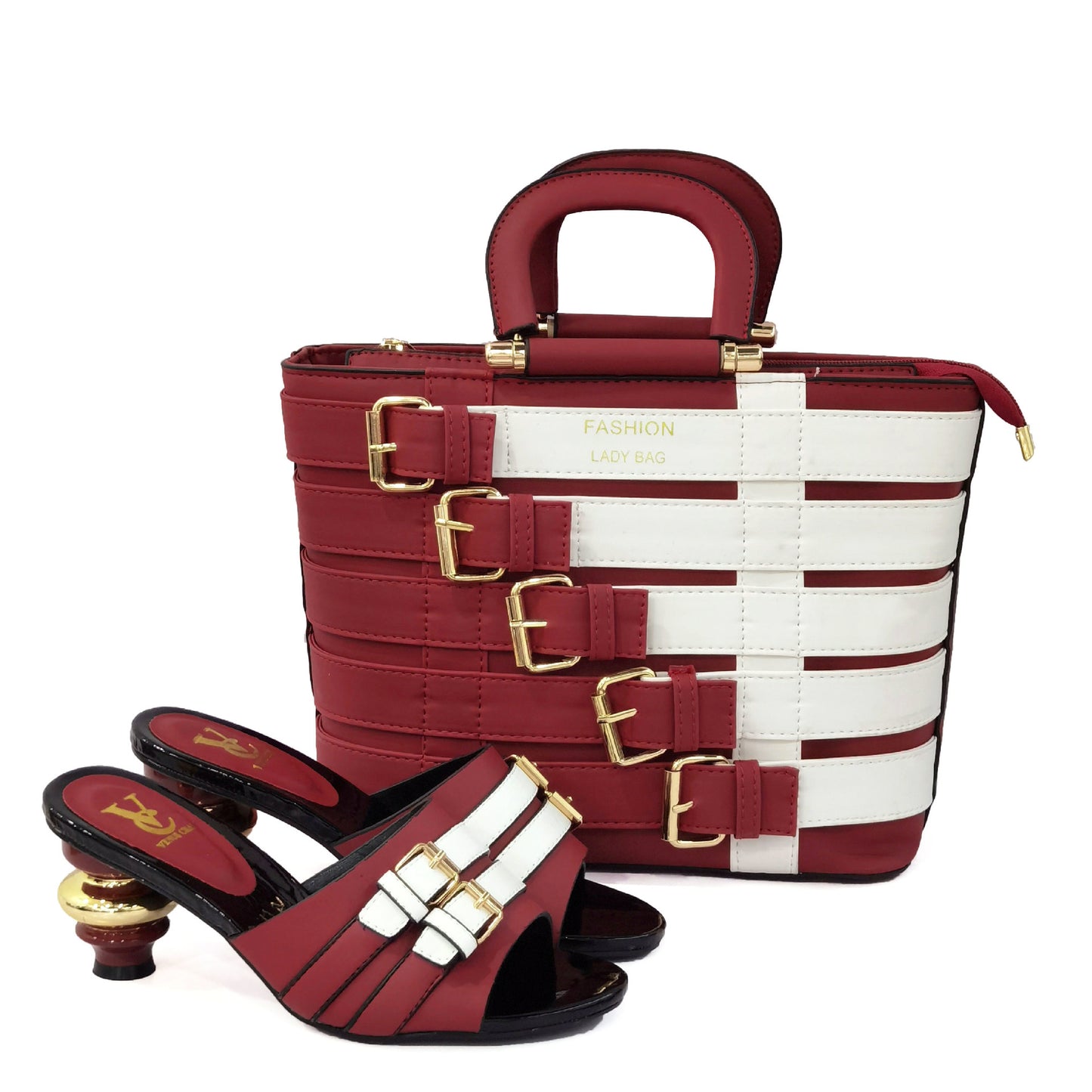 Belted Fashion Bag and Heel Set