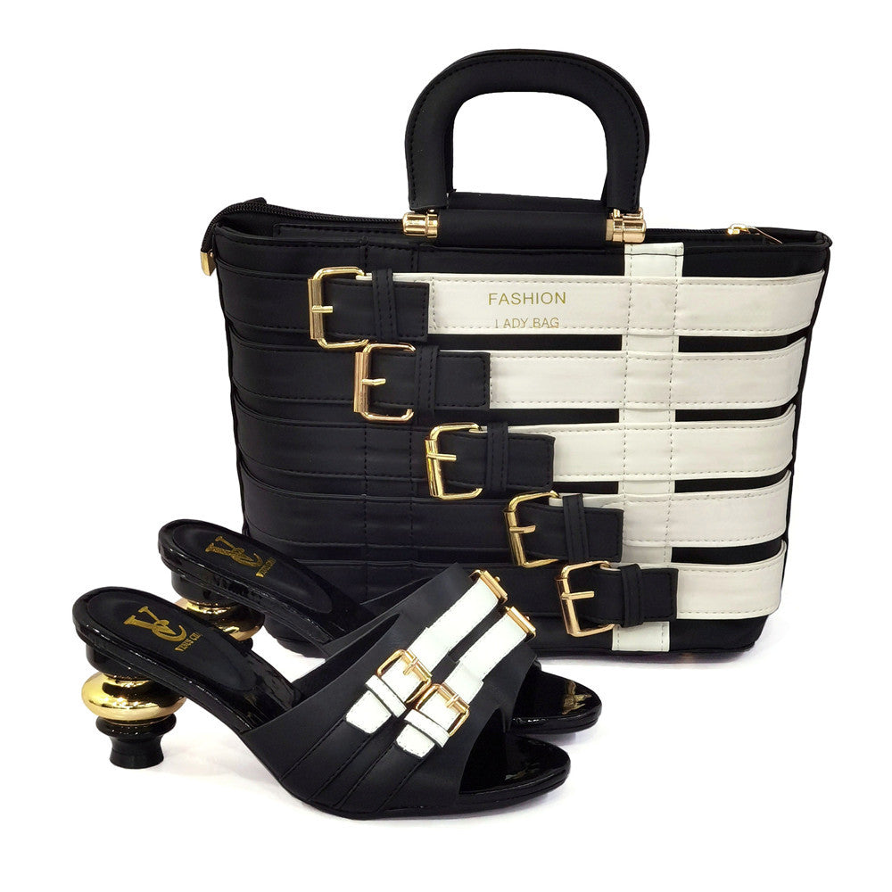 Belted Fashion Bag and Heel Set