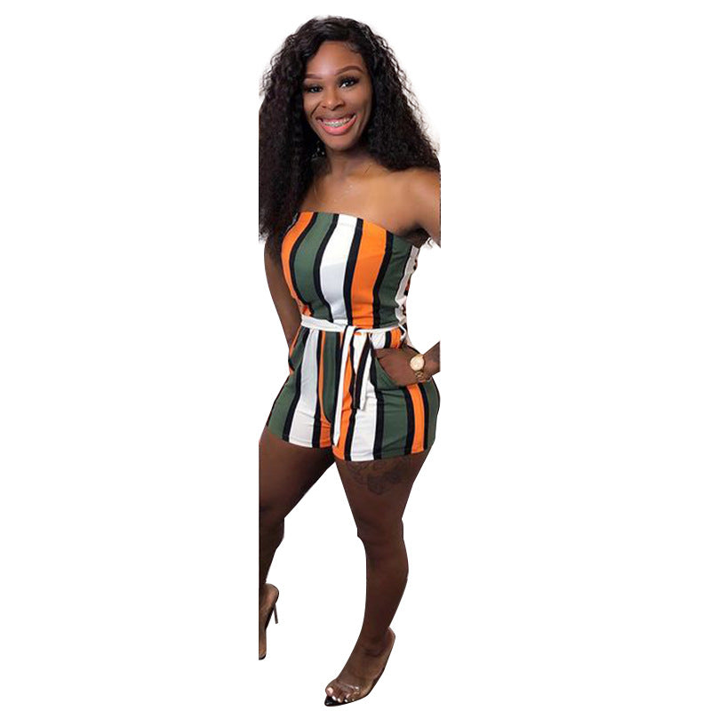 Fashion Striped Multicolor Jumpsuit