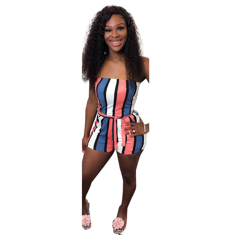 Fashion Striped Multicolor Jumpsuit