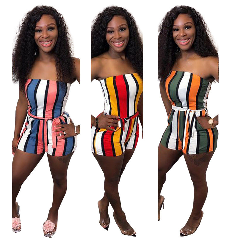 Fashion Striped Multicolor Jumpsuit