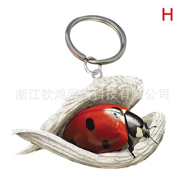 Cat Dog Sleeping Angel Acrylic Cartoon Wings Dog Pendant Keychain Bag Accessories