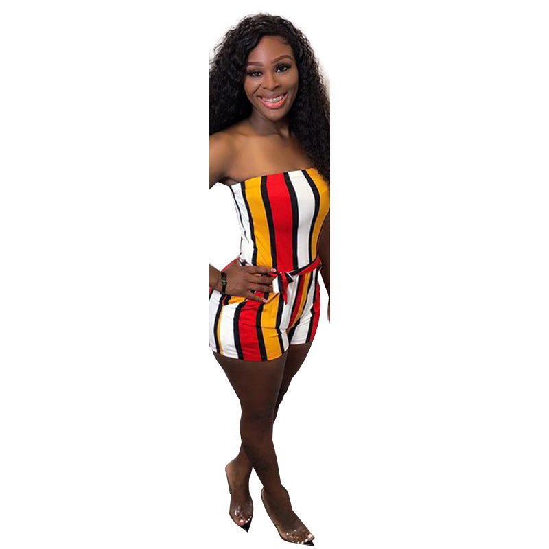 Fashion Striped Multicolor Jumpsuit