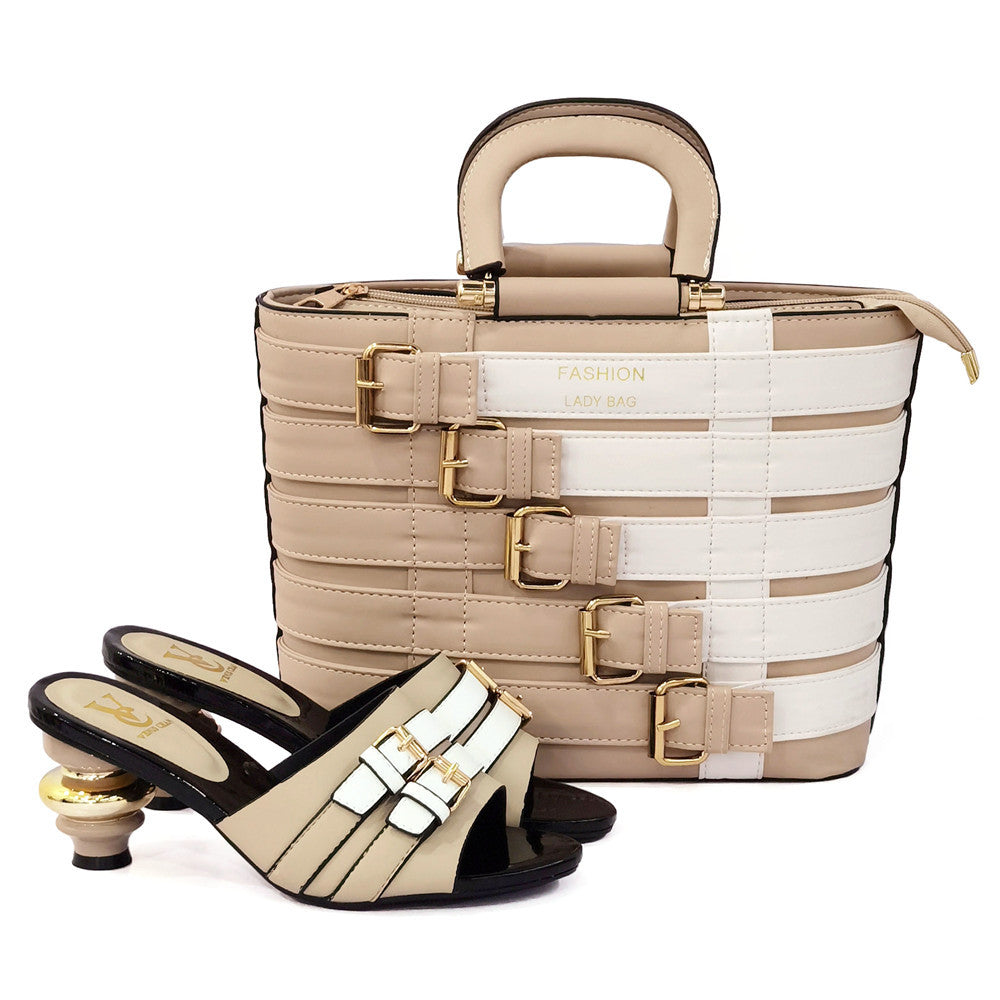 Belted Fashion Bag and Heel Set