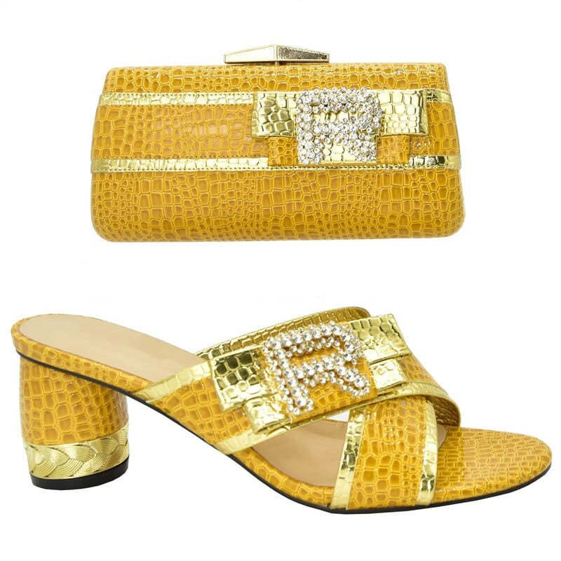 African Luxury Shoes and Bag Set