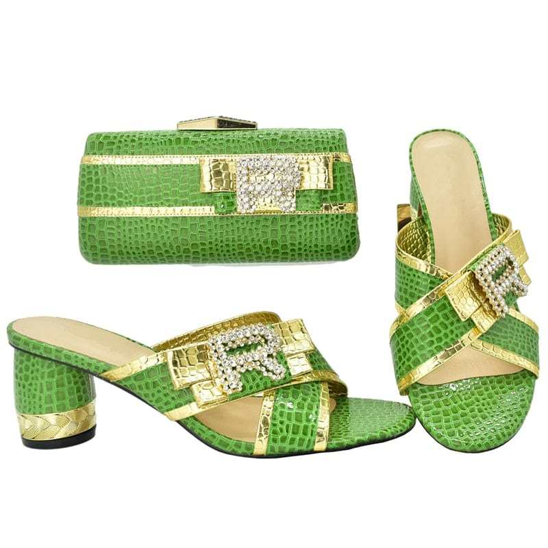 African Luxury Shoes and Bag Set